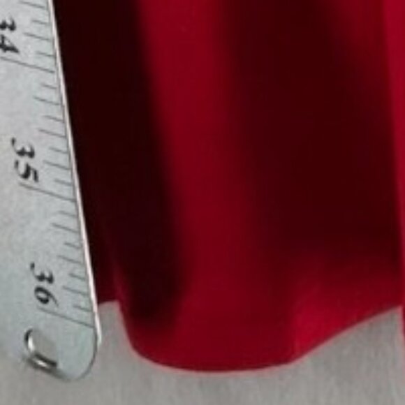 DOUBLJU Pleated Babydoll Dress 5XL Long Sleeve Scoop Neck Pullover Stretch Red - Picture 9 of 10